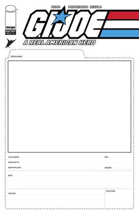 G.I. Joe A Real American Hero #325 Cover F Blank Sketch File Card Variant