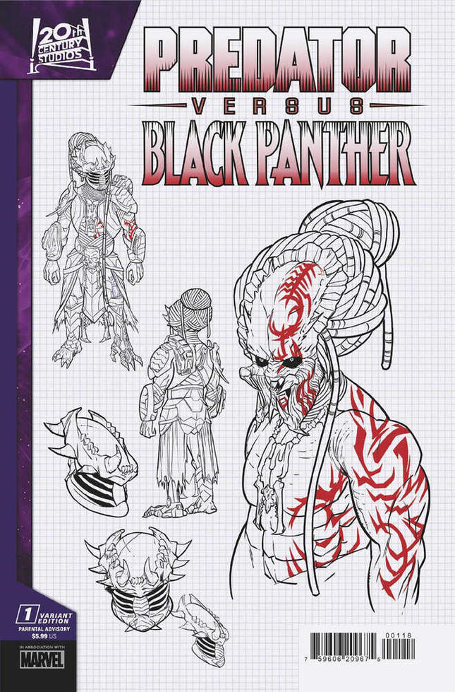 Predator vs. Black Panther #1 Chris Allen Design 1 in 10 Variant