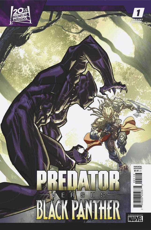 Predator vs. Black Panther #1 Pete Woods 1 in 25 Variant