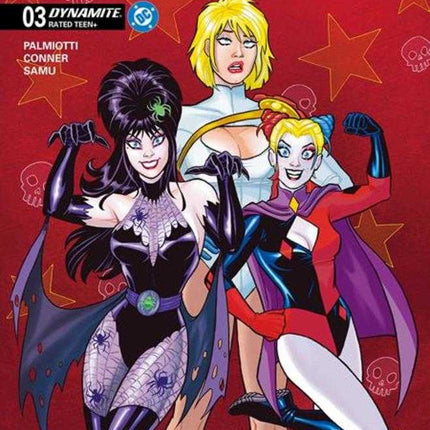 Harley Quinn X Elvira #3 Cover A Amanda Conner Red