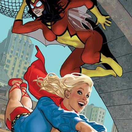 DC Marvel Superman Spider-Man #1 (One Shot) Cover I Adam Hughes Supergirl 70 S & Spider Woman 70 S Card Stock Variant
