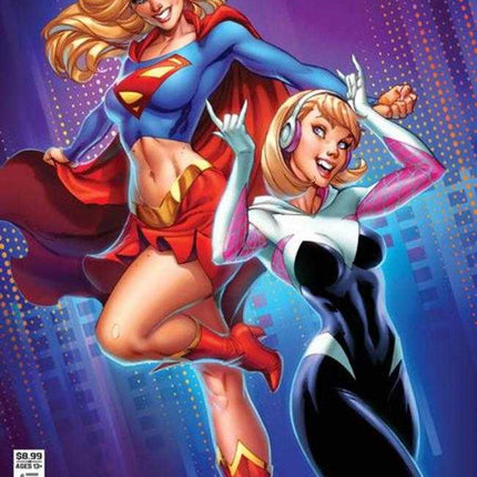 DC Marvel Superman Spider-Man #1 (One Shot) Cover N J Scott Campbell Supergirl & Spider Gwen Card Stock Variant