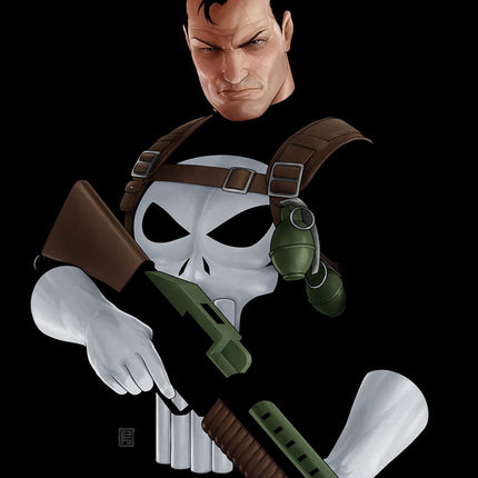 Punisher #1 John Tyler Christopher Negative Space Full Art Variant