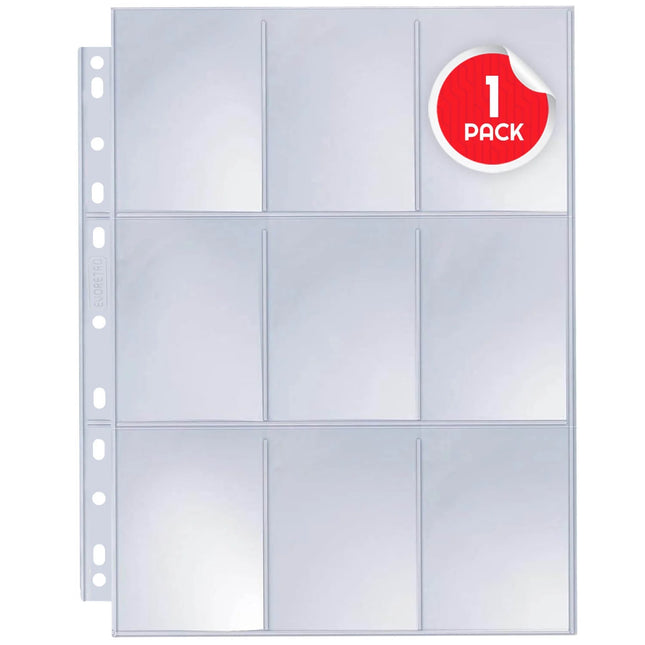 Evoretro 9 Pocket Binder Pages - Pack of 40