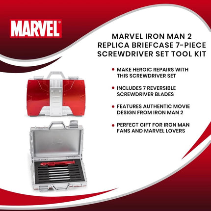 Marvel Iron Man 2 Briefcase Replica 7pc Screwdriver Set Tool Kit