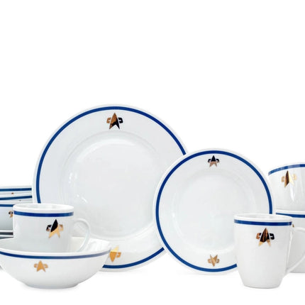 Star Trek TNG Delta Classic Logo 16pc Dinnerware Set