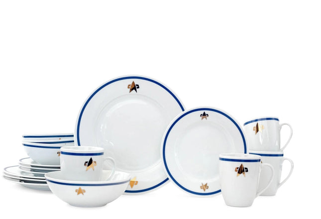 Star Trek TNG Delta Classic Logo 16pc Dinnerware Set