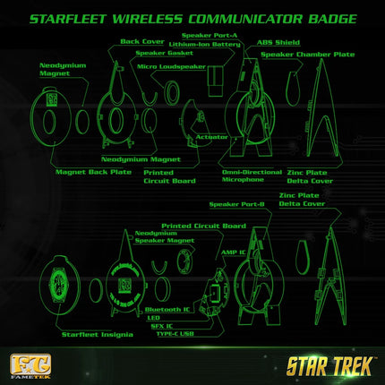 Star Trek TNG Bluetooth Communicator Badge
