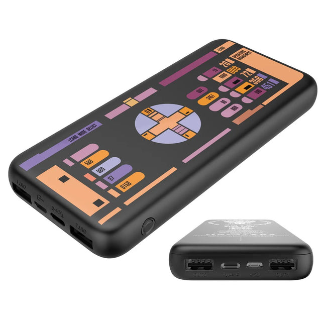 Star Trek TNG 10,000mAh Triple Charging Power Bank with LCARS Design