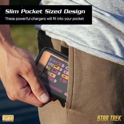 Star Trek TNG 10,000mAh Triple Charging Power Bank with LCARS Design