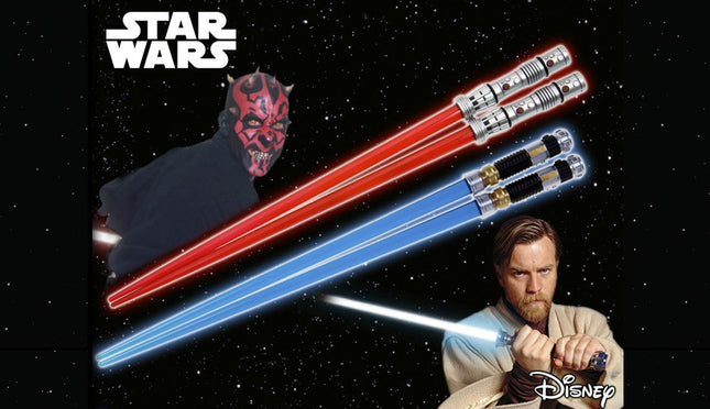 Star Wars Darth Maul & Obi-Wan Kenobi Lightsaber Chopsticks Battle Set