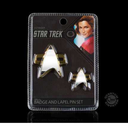 Star Trek Voyager Communicator Badge & Pin Set
