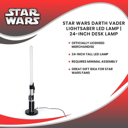 Star Wars Darth Vader Red Lightsaber LED Desk Lamp
