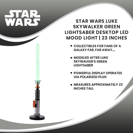 Star Wars Luke Skywalker Green Lightsaber LED Desk Lamp